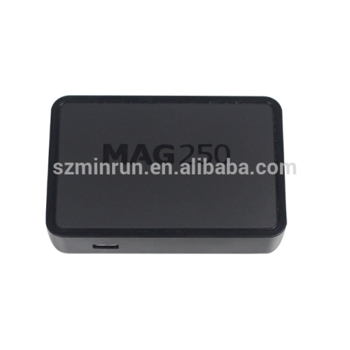 black Mag250 IPTV Set Top Box Linux IPTV Box, Media Player Support Wifi Usb Connector Include IPTV Account